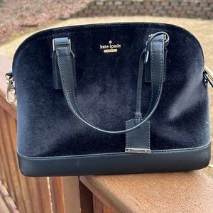 Kate Spade ♠️ Black Velvet Purse